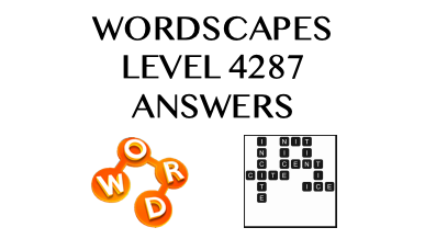 Wordscapes Level 4287 Answers