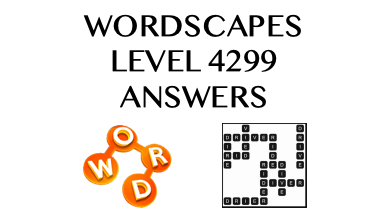 Wordscapes Level 4299 Answers