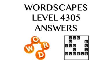 Wordscapes Level 4305 Answers