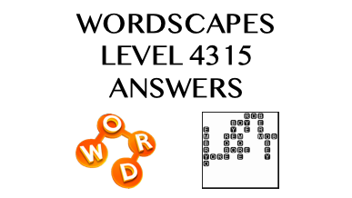 Wordscapes Level 4315 Answers