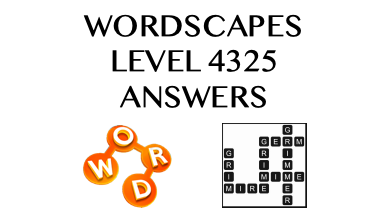 Wordscapes Level 4325 Answers