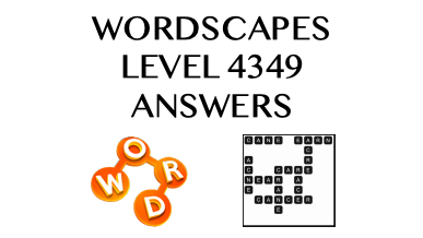 Wordscapes Level 4349 Answers