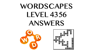 Wordscapes Level 4356 Answers
