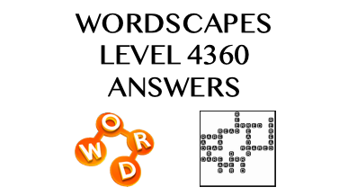 Wordscapes Level 4360 Answers