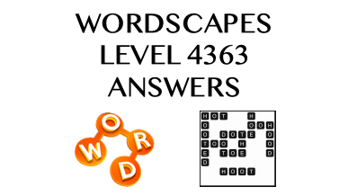 Wordscapes Level 4363 Answers