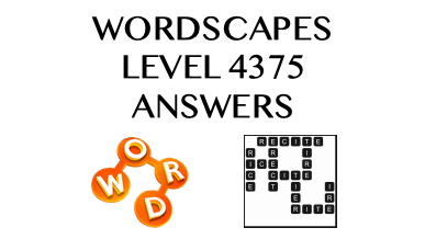 Wordscapes Level 4375 Answers