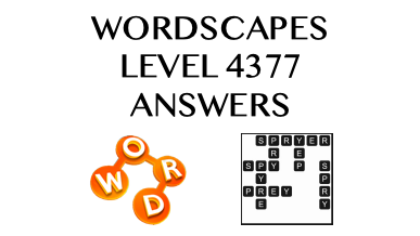 Wordscapes Level 4377 Answers