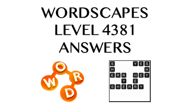 Wordscapes Level 4381 Answers