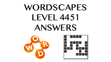 Wordscapes Level 4451 Answers