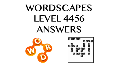 Wordscapes Level 4456 Answers