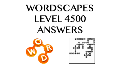 Wordscapes Level 4500 Answers