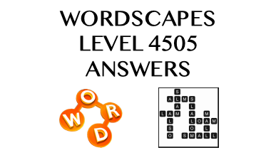 Wordscapes Level 4505 Answers