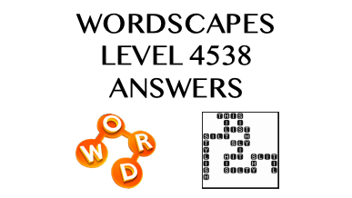 Wordscapes Level 4538 Answers