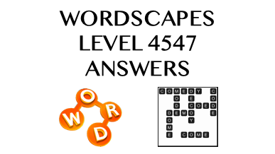 Wordscapes Level 4547 Answers