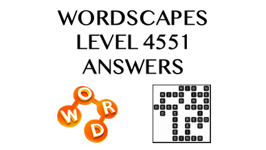 Wordscapes Level 4551 Answers
