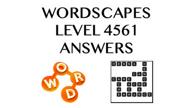 Wordscapes Level 4561 Answers