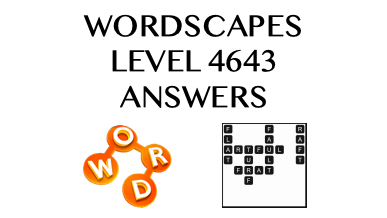 Wordscapes Level 4643 Answers