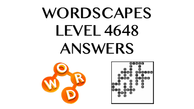 Wordscapes Level 4648 Answers