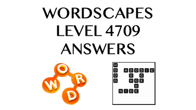 Wordscapes Level 4709 Answers