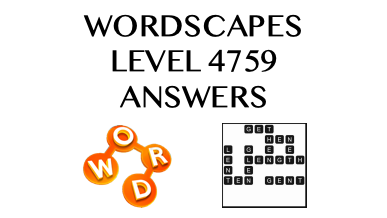 Wordscapes Level 4759 Answers