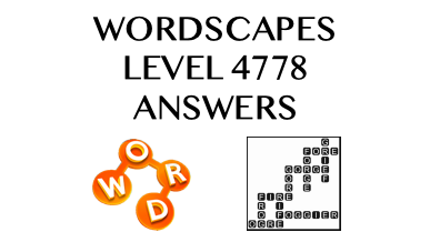 Wordscapes Level 4778 Answers