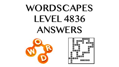 Wordscapes Level 4836 Answers
