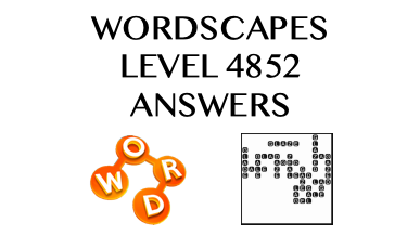 Wordscapes Level 4852 Answers