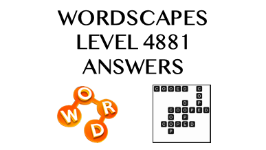 Wordscapes Level 4881 Answers