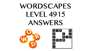 Wordscapes Level 4915 Answers