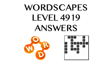 Wordscapes Level 4919 Answers