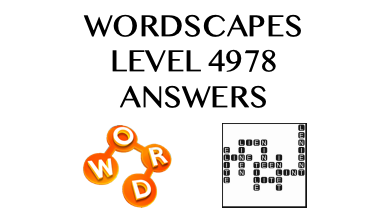 Wordscapes Level 4978 Answers