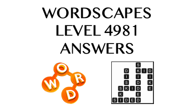 Wordscapes Level 4981 Answers