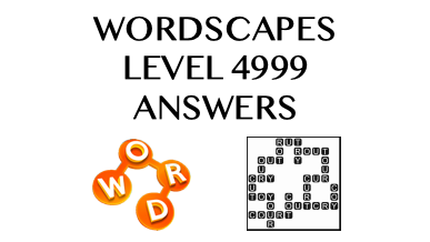 Wordscapes Level 4999 Answers