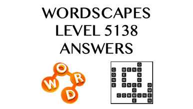 Wordscapes Level 5138 Answers