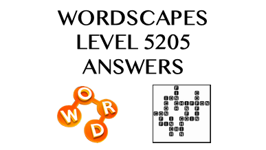 Wordscapes Level 5205 Answers