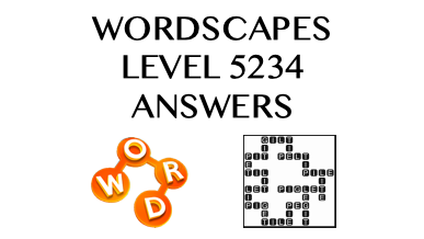 Wordscapes Level 5234 Answers