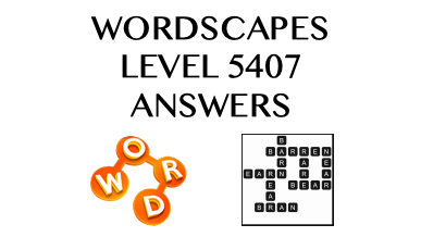 Wordscapes Level 5407 Answers