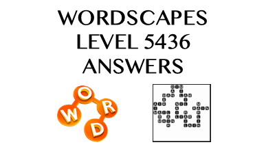 Wordscapes Level 5436 Answers