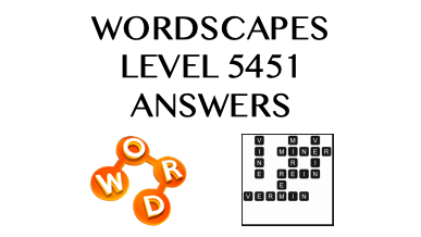 Wordscapes Level 5451 Answers