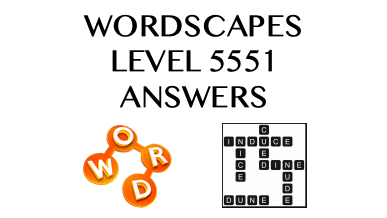 Wordscapes Level 5551 Answers