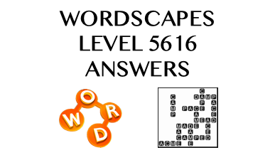 Wordscapes Level 5616 Answers