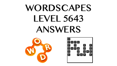 Wordscapes Level 5643 Answers