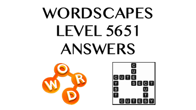 Wordscapes Level 5651 Answers
