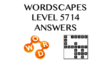 Wordscapes Level 5714 Answers