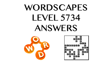 Wordscapes Level 5734 Answers