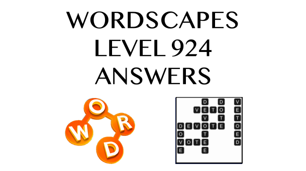 Wordscapes Level 924 Answers