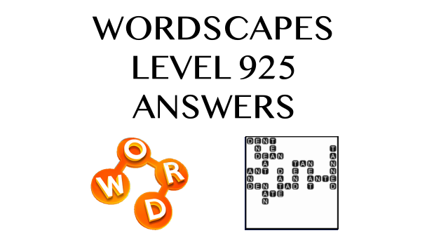 Wordscapes Level 925 Answers