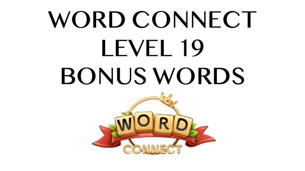 word connect level 19 answers