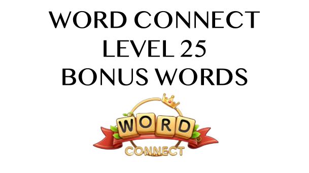 word connect level 25 answers