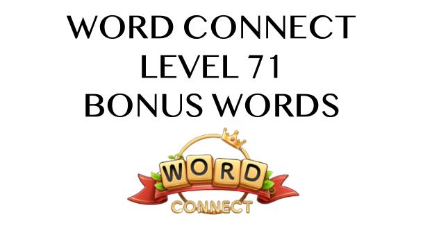 word connect level 71 answers